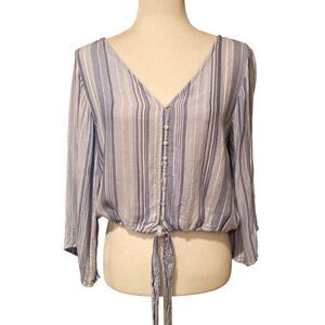 American Eagle Crop Top Size Medium Stripe